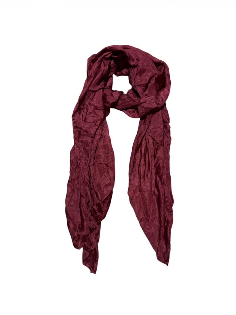 Women's Burgundy Lightweight Sheer Pointed End Scarf